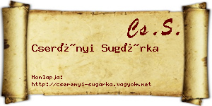 Cserényi Sugárka névjegykártya